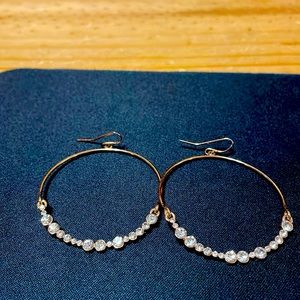 Gold hoops earrings